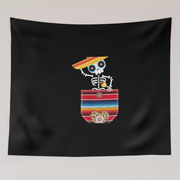 Item preview, Calaca Blanket Pocket Serape Mexican Cinco De Mayo designed and sold by MuratshiMana.