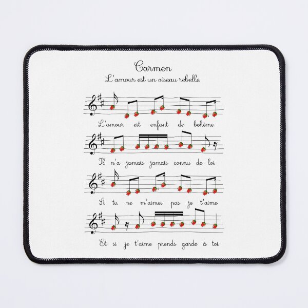 Item preview, Carmen Love is a rebellious child music sheet art Georges Bizet designed and sold by Rozbud.