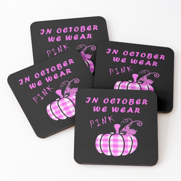 Item preview, In October We Wear Pink Pumpkin Plaid designed and sold by Your Favorite Shop.