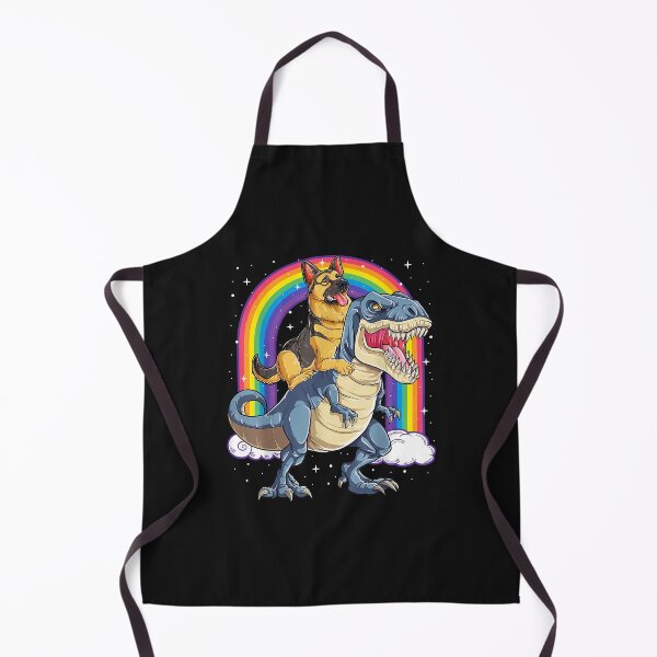 Item preview, German Shepherd Riding Dinosaur T rex Gift Boys Kids Rainbow designed and sold by Lucius41244.