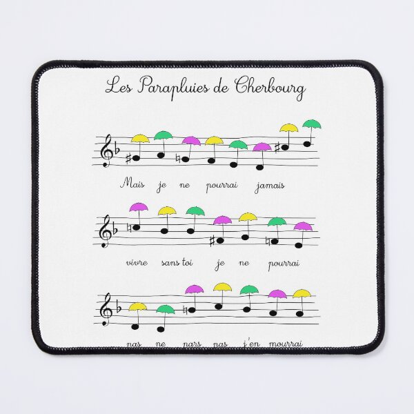 Item preview, The Umbrellas of Cherbourg music sheet art Jacques Demy Michel Legrand designed and sold by Rozbud.