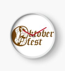 text shirt pretzel food hunger delicious oktoberfest logo symbol cool design Clock