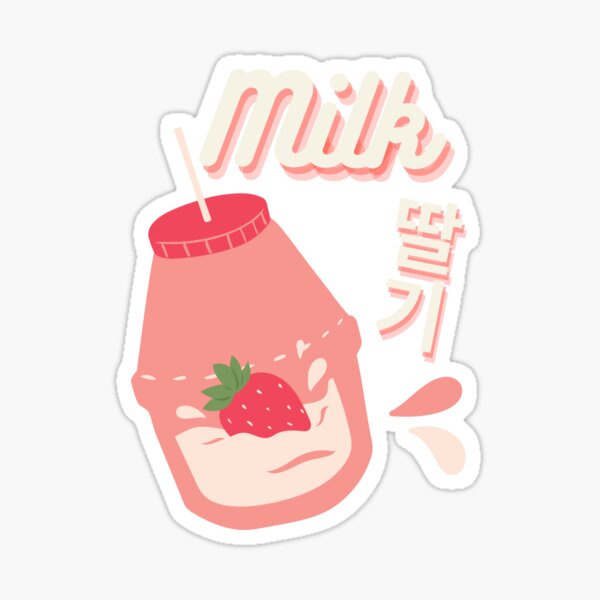 Strawberry Milk Sticker for Sale by BeeReckless