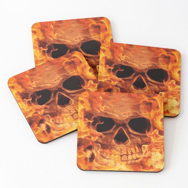 Item preview, Skull on fire designed and sold by West indian touch.