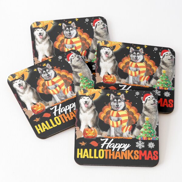 Item preview, Husky Dog Happy Hallothanksmas Halloween Thanksgiving Xmas  designed and sold by Michaelmansr572.