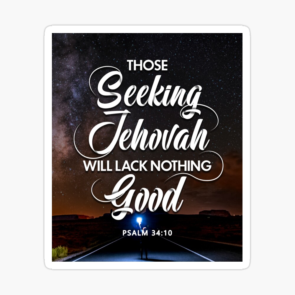 Printed Wall Art:Those Seeking Jehovah Will Lack Nothing Good