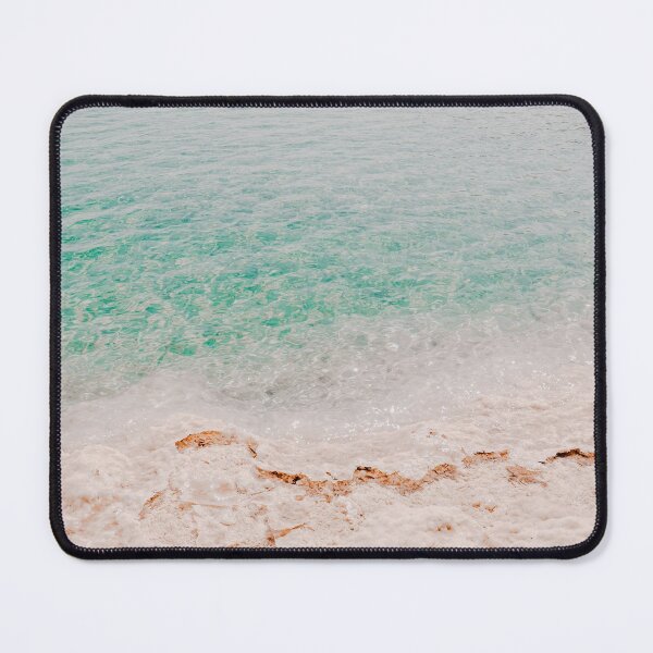 Item preview, Dead Sea turquoise salt water, Israel landscape, desert, floating salt crystals designed and sold by Prints Actually.