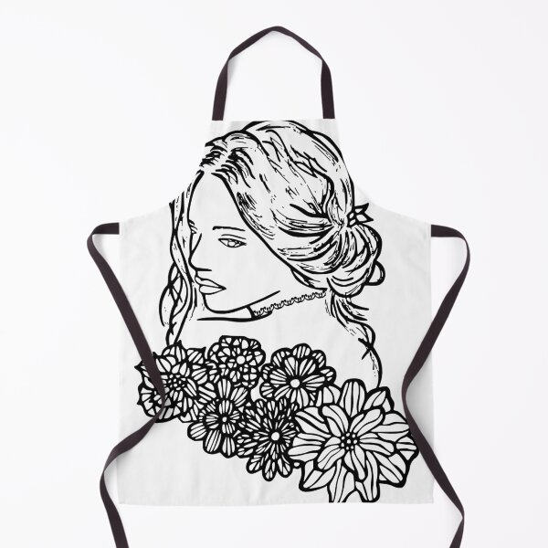 Aperçu de l'œuvre Graphique vectoriel noir et blanc de jolie femme T-shirt classique créée et vendue par alysapredovicid.
