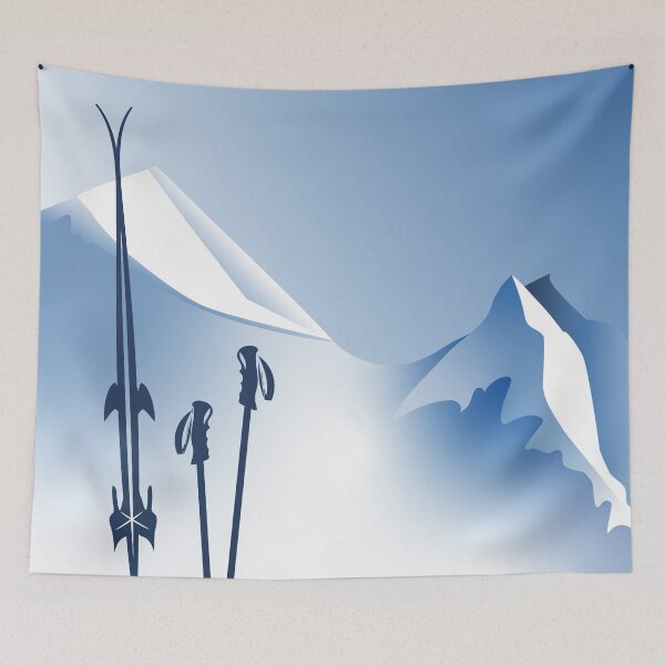 Item preview, Alps poster snowy mountains by leewarddesign designed and sold by leewarddesign.