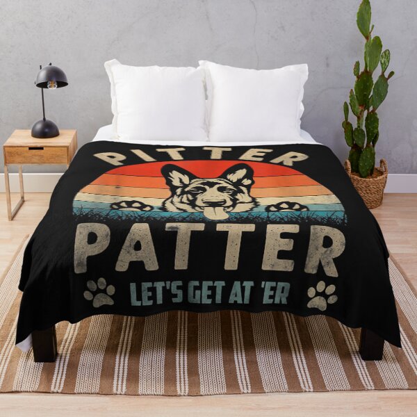 Artikelvorschau, Let's Get At 'er Shirt German Shepherd Pitter Funny Patter entworfen und verkauft von Lucius41244.