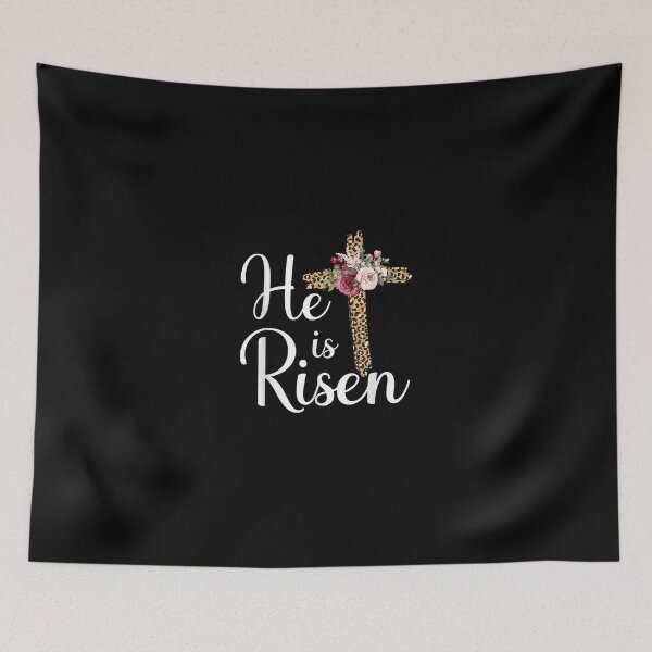 Item preview, He Is Risen Jesus Christ Cross Easter Sunday designed and sold by LochyshiArah.