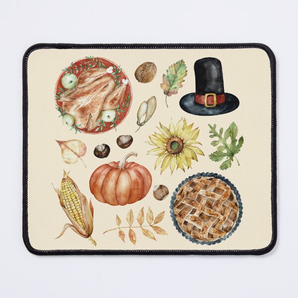 Item preview, Assorted Autumn Food - Turkey, Pie and Pumpkin designed and sold by Alicia Chee.