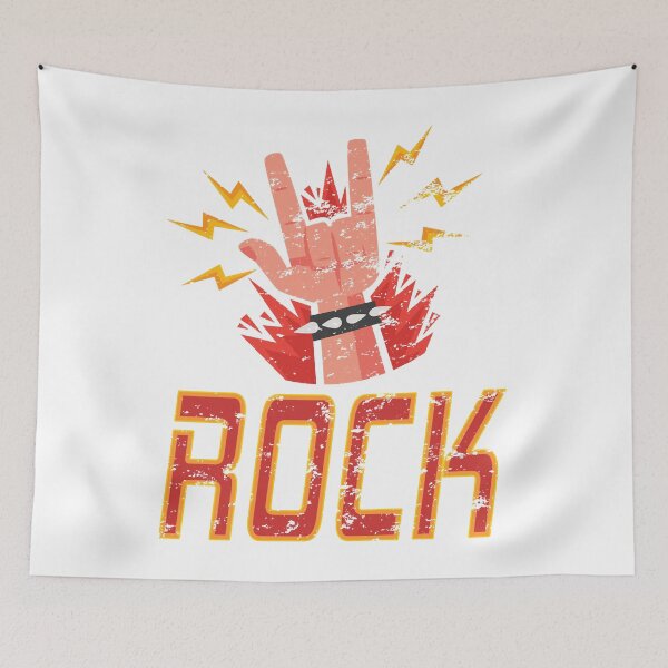 Aperçu de l'œuvre Hand Horns Rock Band imprimé vieilli T-shirt classique créée et vendue par alysapredovicid.