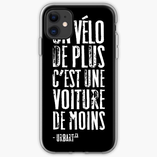 UrbArt® - Un vélo de plus c est une voiture de moins iPhone Soft Case