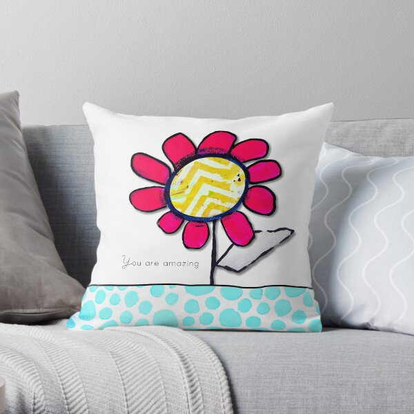 "You Are Amazing" Original design by PhillipaheART Throw Pillow