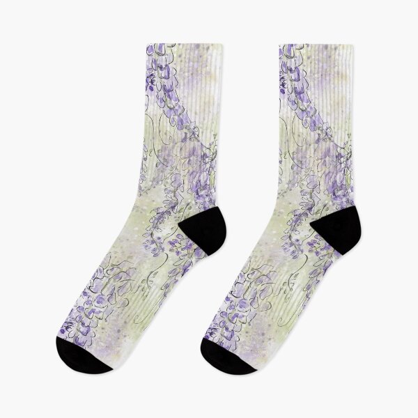 Item preview, Purple Wisteria Flowers Floral Design designed and sold by Clare Walker.