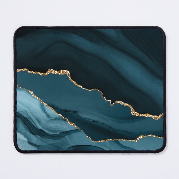 Item preview, Watercolor Agate in Slate Blue with Glitter Veins designed and sold by PixDezines.