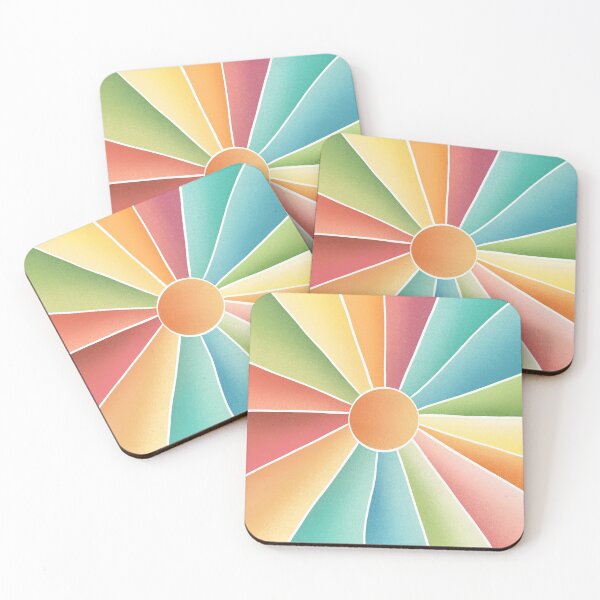 Item preview, Sun Mid Century Modern, Colourful Abstract Rays designed and sold by bubblyshades.