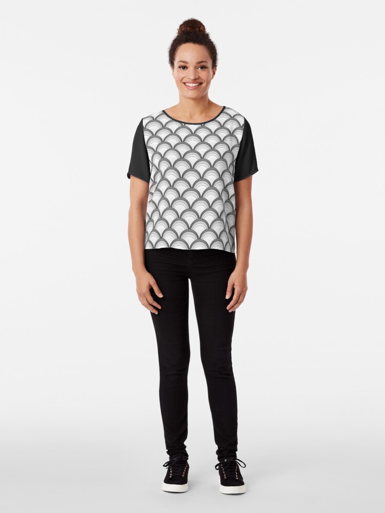 Alternate view of Japanese Wave Heritage 2 Chiffon Top