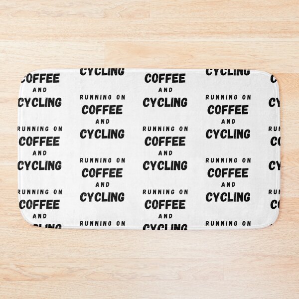 Item preview, Running On Coffee And Cycling Funny Saying designed and sold by LuckyKermit.