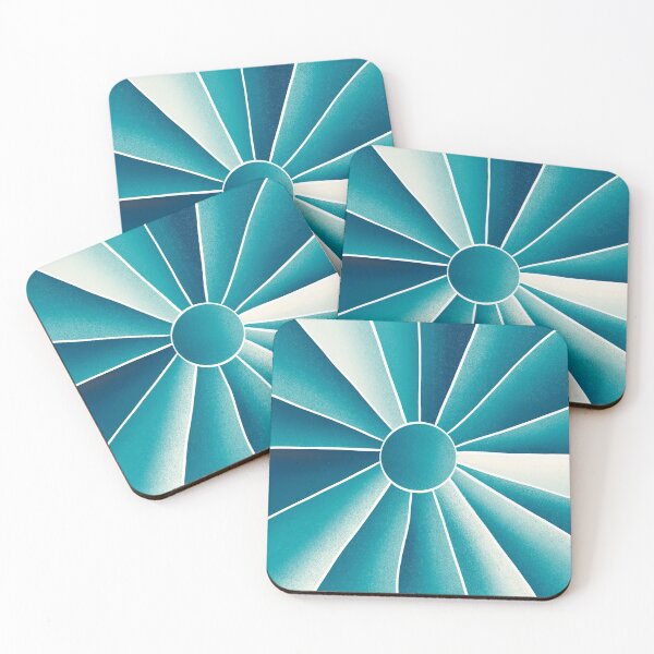 Item preview, Moonlight Mid Century Modern, Abstract Blue Light designed and sold by bubblyshades.