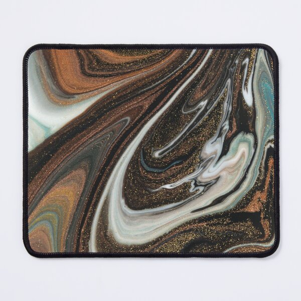 Item preview, Woody Marble Swirls of Brown Grey White and Gold Glitter Abstract Pattern designed and sold by Alicia Chee.