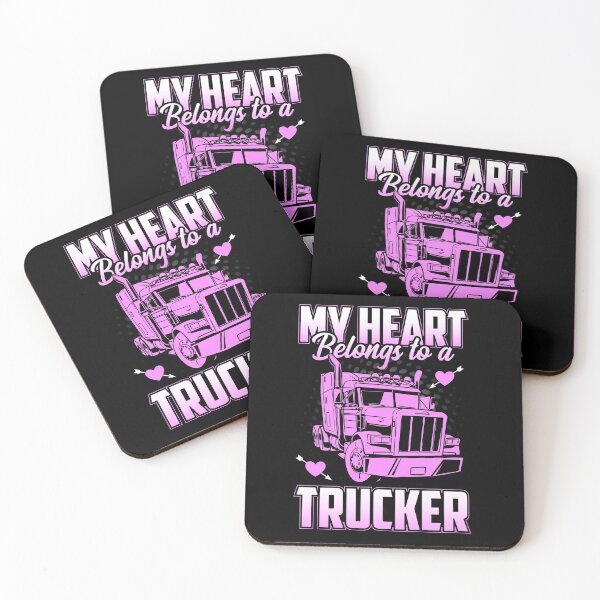 Item preview, My heart belongs to a trucker designed and sold by pnkpopcorn.