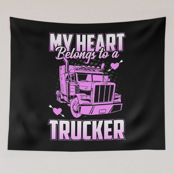 Item preview, My heart belongs to a trucker designed and sold by pnkpopcorn.