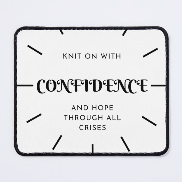 Item preview, Elizabeth Zimmerman confidence knitting quote designed and sold by Anastaciaknits.
