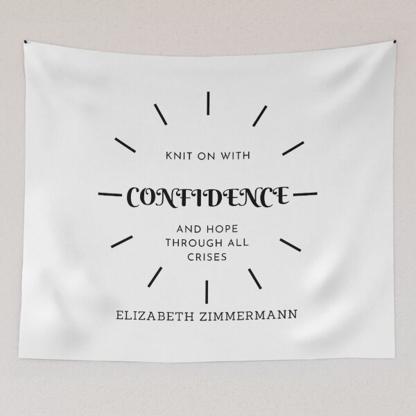Item preview, Elizabeth Zimmerman confidence knitting quote designed and sold by Anastaciaknits.