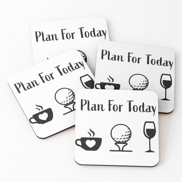 Item preview, coffee golf wine, funny unique plan for the day designed and sold by VAN-DESIGN.
