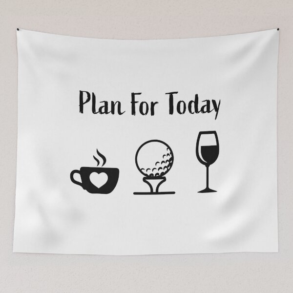 Item preview, coffee golf wine, funny unique plan for the day designed and sold by VAN-DESIGN.