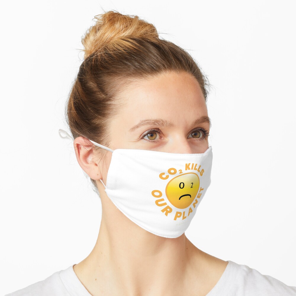 CO2 Kills our Planet - Smiley, Xelen.net Maske