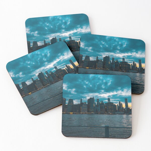 Item preview, Vaporwave Manhattan New York Sunset Skyline designed and sold by Ahmer Qureshi.