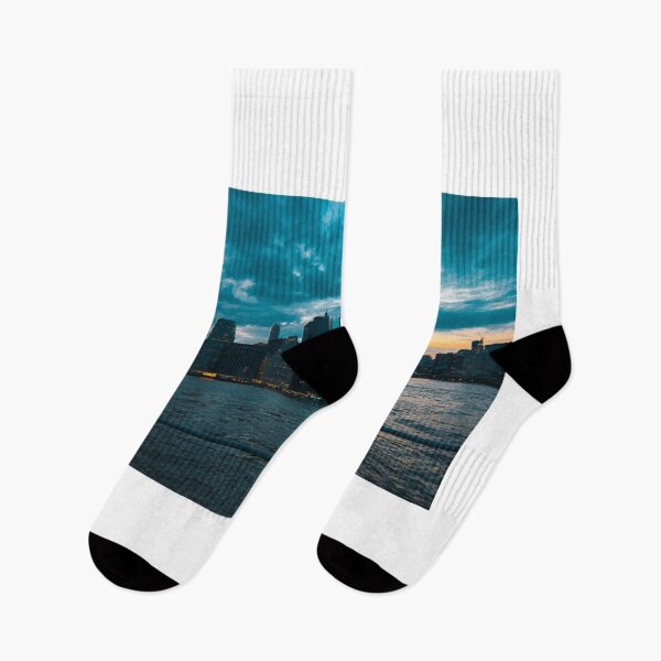 Item preview, Vaporwave Manhattan New York Sunset Skyline designed and sold by Ahmer Qureshi.