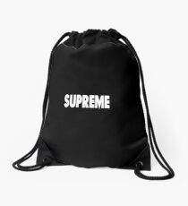 Quality supreme logo merchandise for cheap Drawstring Bag