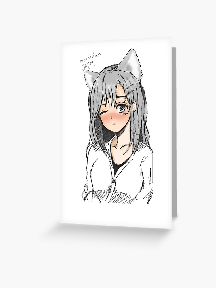 cute cat girl drawing