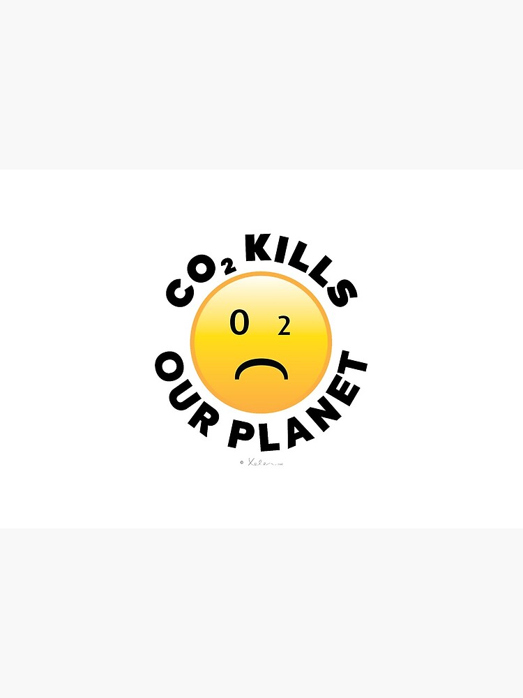 CO2 Kills our Planet (black) - Smiley, Xelen.net von HelenElisabeth