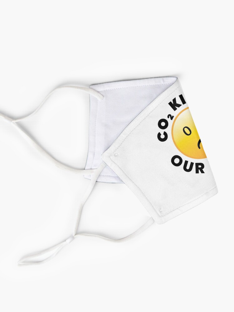 Alternative Ansicht von CO2 Kills our Planet (black) - Smiley, Xelen.net Maske