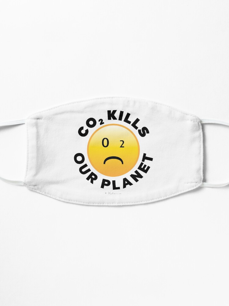 Alternative Ansicht von CO2 Kills our Planet (black) - Smiley, Xelen.net Maske