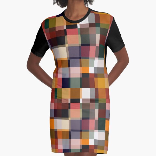 Flanel Graphic T-Shirt Dress