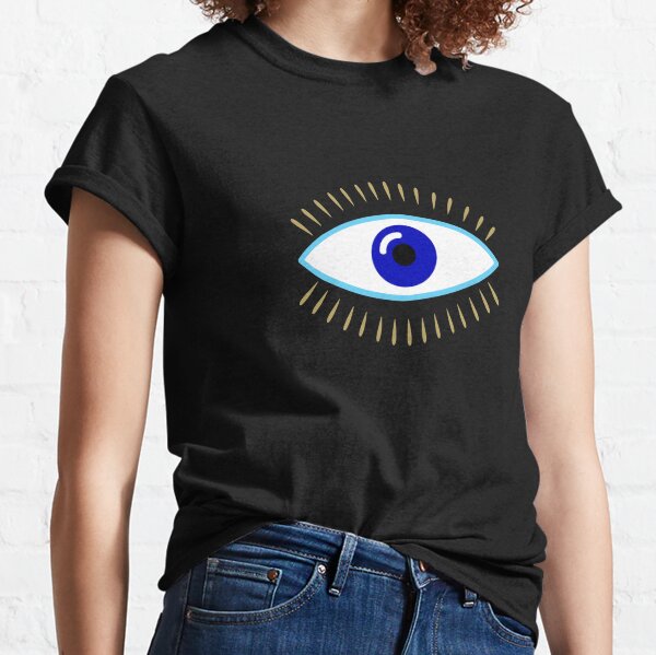 Turkish Eye Christmas Gift Evil Eye Pocket Tee Astrology Adult Graphic Tee Seeing Eye Customizable Unisex Custom Shirt