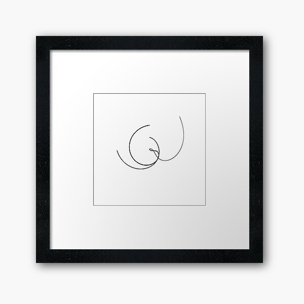 Monochrome Trigonometry #120 Framed Art Print