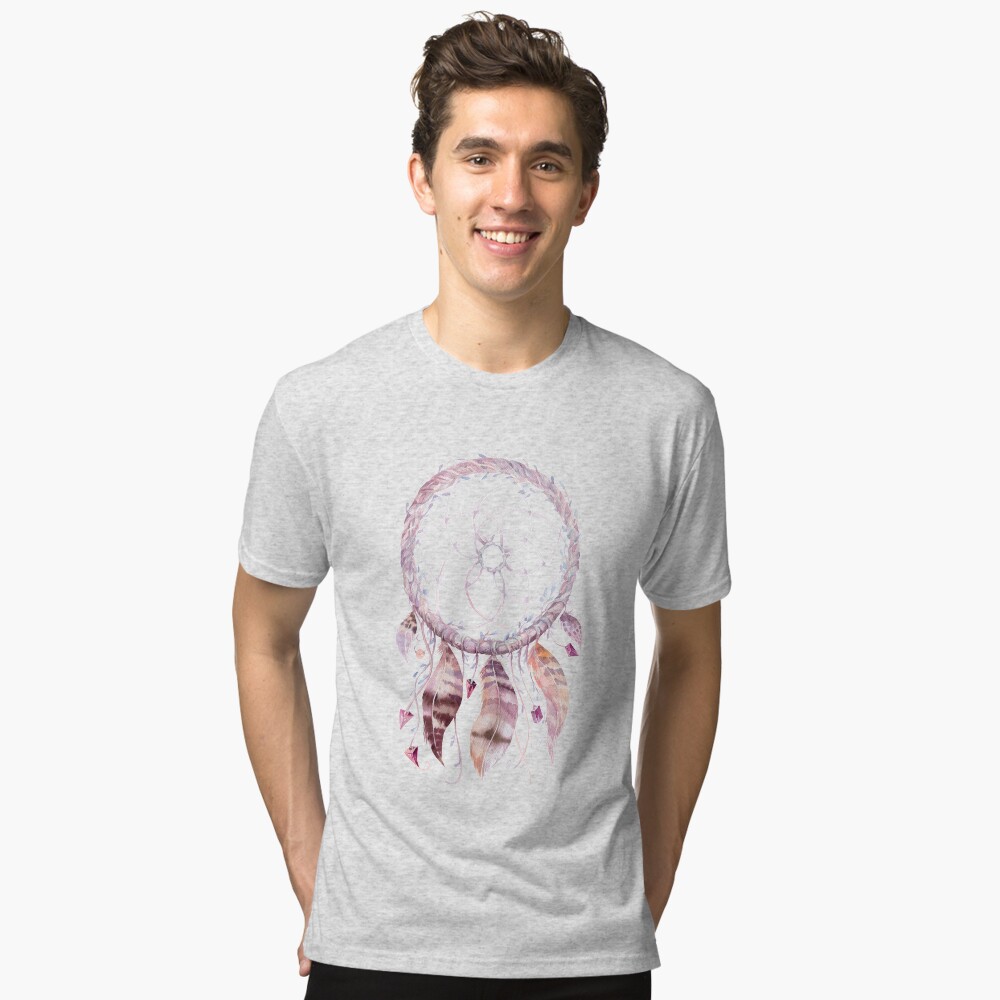 Vista previa del artículo con la obra «Camiseta de tejido mixto», diseñado y vendido por weloveboho.