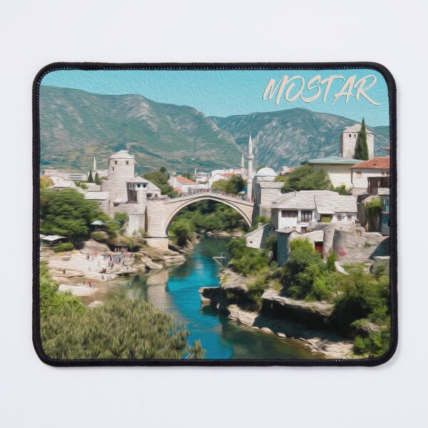 Item preview, Mostar, Bosnia & Herzegovina Oil Painting designed and sold by Rae Tucker Photography & Designs.