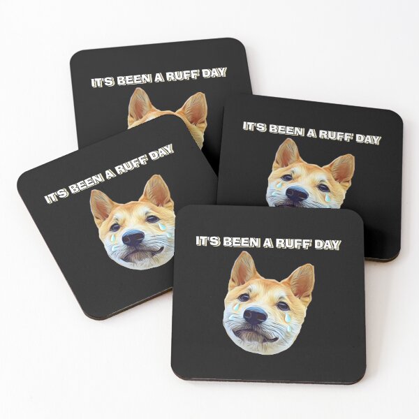 Item preview, Its been a ruff day - Crying shiba designed and sold by HarveyChaats.