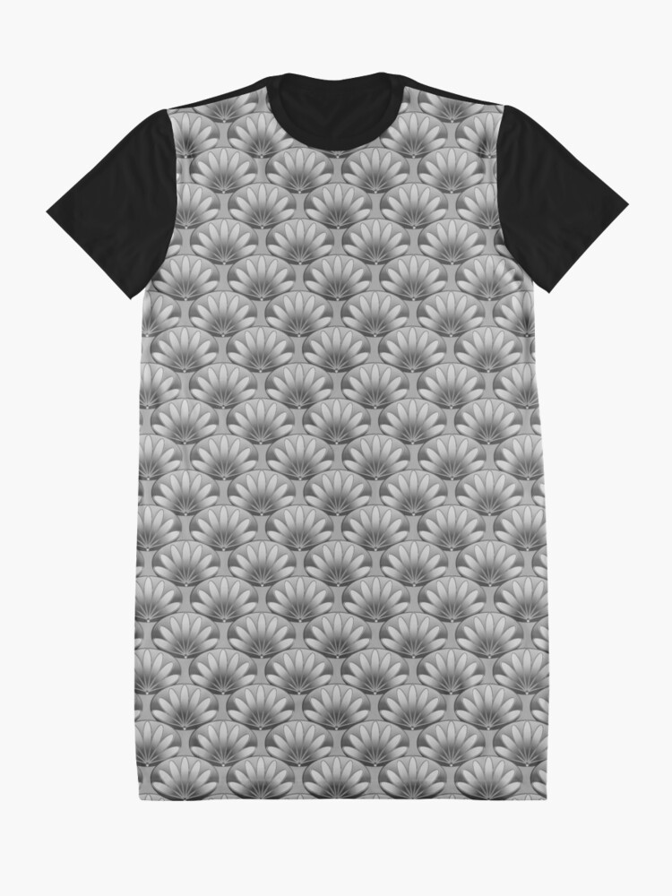 Alternate view of Fan Floral Pattern Graphic T-Shirt Dress