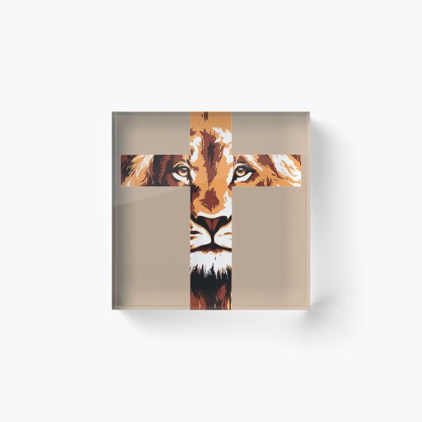 Item preview, Chirstian Cross Lion Judah Jesus God Faith designed and sold by blockerbab.