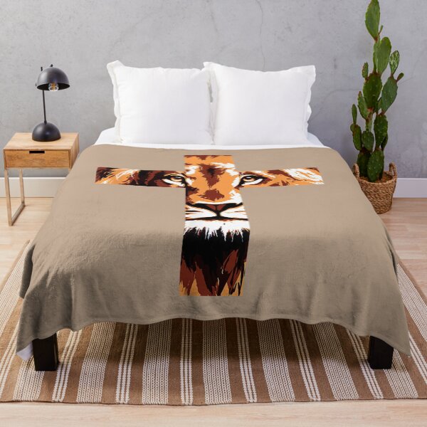 Item preview, Chirstian Cross Lion Judah Jesus God Faith designed and sold by blockerbab.