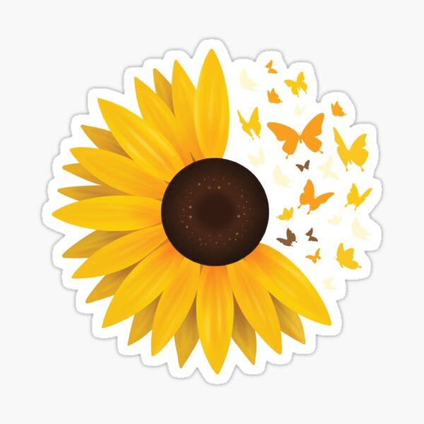 black woman with sunflowers water bottle sticker black-owned. car sticker Dark skin women with glasses laptop and planner sticker